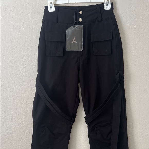 NWT MANIERE DE VOIR Carpenter Cargo Trousers Black Pants in Size 4 - Picture 5 of 16